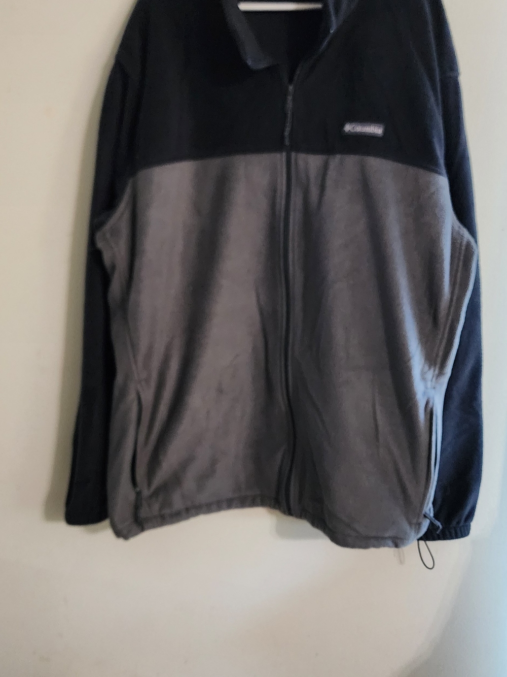 Columbia Sportswear Black & Grey Colorblock Full-Zip Fleece Jacket Size 3XT